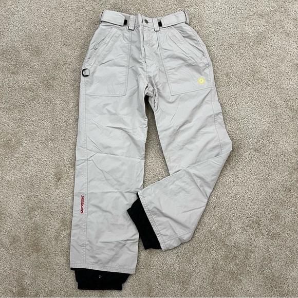 Sessions Ski Snowboarding Snow Ski Shell Pants Cream Women Size Medium Active - Picture 1 of 16